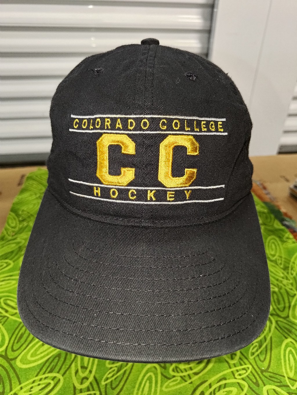 Vtg Colorado College Hockey Embroidered Strapback Hat Cap